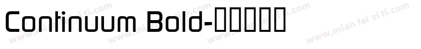 Continuum Bold字体转换